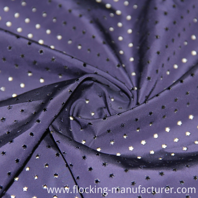 Woven Polyester Memory Fabric with Mesh Hole Finish